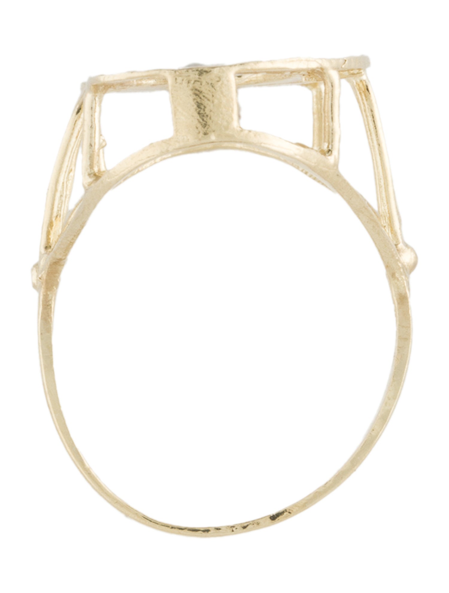 Ring 10K Initial 'G' Cocktail Ring